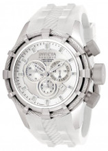 Invicta 1376 Reserve Bolt Swiss Quartz Chronograph All White Polyurethane Strap Watch | Free Shipping