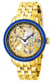 Invicta 80013 Men's Specialty Mechanical 18K Gold Plated Case Blue I.P Bezel Stainless Steel Bracelet Watch | Free Shipping