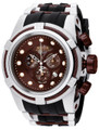 Invicta 0830 Reserve Bolt Zeus Swiss Made Quartz Chronograph Brown Mother-of-Pearl Dial Polyurethane Strap Watch (Zeus) | Free Shipping