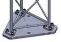 Tower base plate for standard Bergey GL tower section