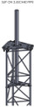 Tower top plate for standard Bergey GL tower section and 2-1/2" SCH 40 pipe