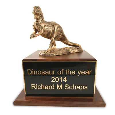 dinosaur trophy mounted head