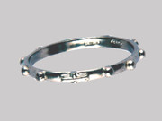 STERLING SILVER ROSARY RING 21mm