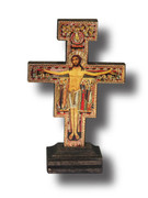 Standing Crucifix: SAN DAMIANO 9cm