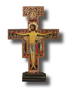 Standing Crucifix: SAN DAMIANO 15cm