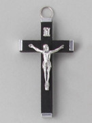 Crucifix Pendant: Wood 6cm Black