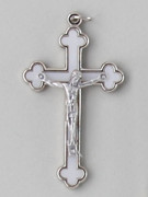 Crucifix Pendant: Enamel Inlay 6cm Luminous