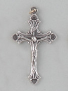 Crucifix Pendant: Silver Decorative 5cm