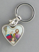 Keyring: Heartshape Holy Family