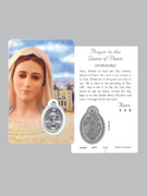 Window Charm Prayer Card: OL Medjugorje