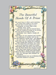 laminated holy verse cards hands of a priest ark religious supplies