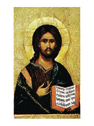 Laminated Holy Cards: Icon Christ & Bible
