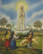 10 x 8 Print: Our Lady of Fatima and Children