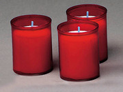 Devotional Candles: Red 18hr Pack 3