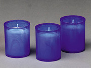 Devotional Candles: Blue 18hr Pack 3