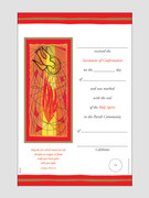 Confirmation Certificate: Red and Gold