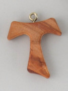 Tau Cross (Small): Olive Wood 45mm no cord