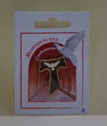 Confirmation Tau Cross Pin: Red