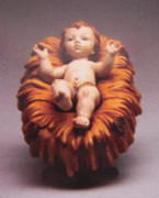 Baby Jesus in Manger: 10cm