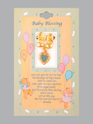 Baby Lapel Pin: Boy Booties & Miraculous Medal: Gold