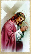 TJP Holy Card: Jesus Carrying Cross: Splinters