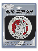 Glitter Visor Clip: St Florian