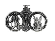 Visor Clip: Crucifix, St Chris & Guardian Angel
