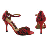 Leopard Blood (satin) - Tango Shoes
