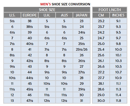 mens 13 in euro size