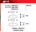 Rear Pads - HB112F.540