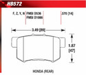 Rear Pads - HB572F.570