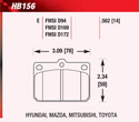 Front Pads - HB156E.562