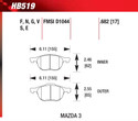 Front Pads - HB519E.682