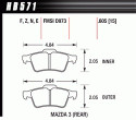 Rear Pads - HB571F.605