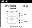 Rear Pads - HB350F.496