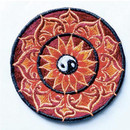 Red/Orange Lotus With Yin Yang Patch