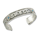 Base Metal Cuff Om Mani Padme Hum
