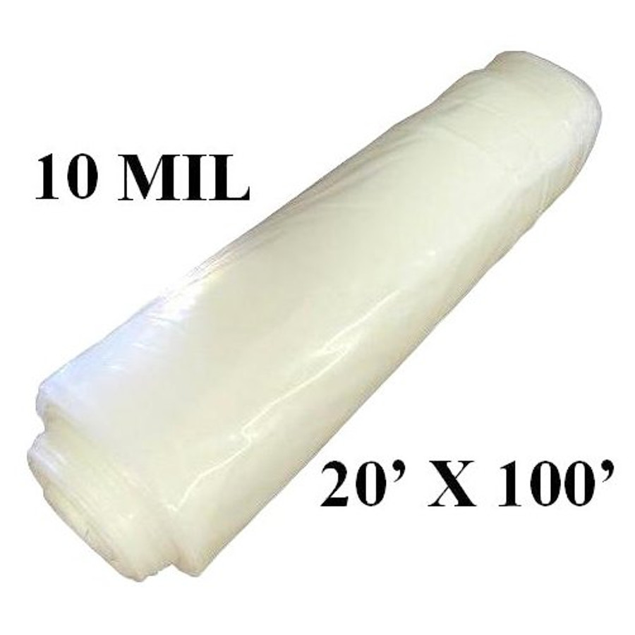 20' X 100' Clear 10 Mil Plastic Sheeting (Available For