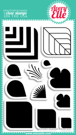 We think our 4" x 6" Rounded Diamonds clear photopolymer stamps have so many uses. Make flowers, feathers, leaves, retro patterns and more. Consider using the coordinating steel dies to cut out the shapes to create professional results.
