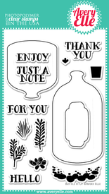 Bottle It Up 4" x 6" clear photopolymer stamp set