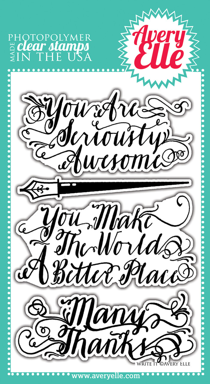 Avery Elle Write It Clear Stamps