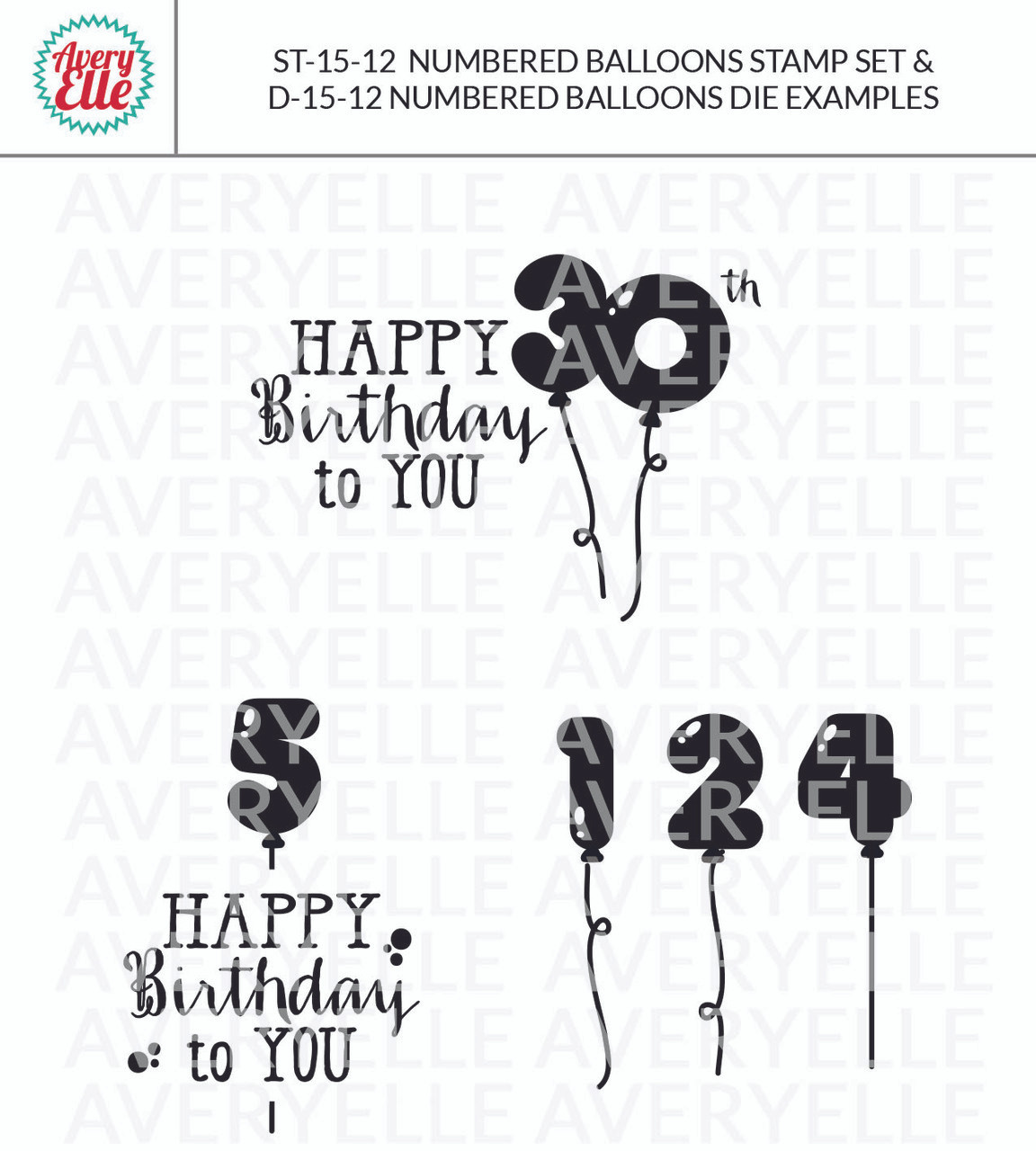 Numbered Balloons by Avery Elle Inc. examples