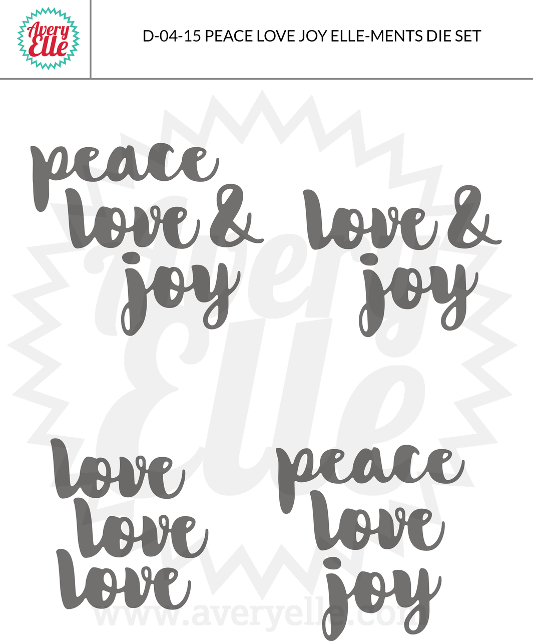 Peace Love Joy Die Example