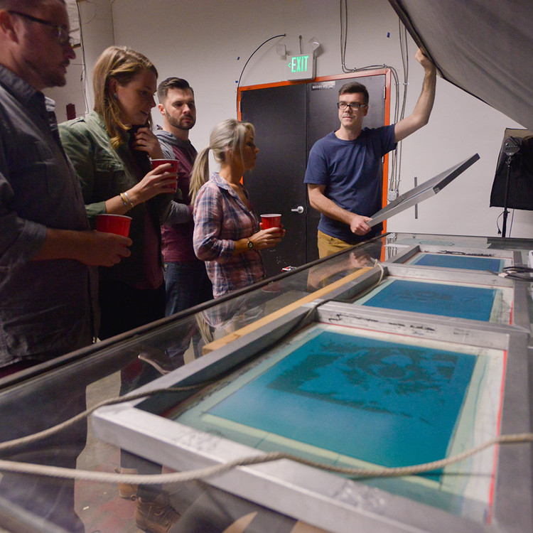 BYOB Screen Printing Class Art by Barton