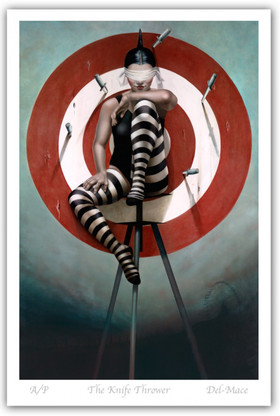 Knife Thrower By Gill Del Mace Print Decor Art