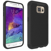 Black Heavy Duty Anti-Shock Case Cover For Samsung Galaxy S6 Edge G925 - 1