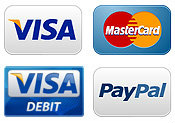 We accept Visa, Mastercard & Paypal