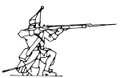 18th Century Grenadier kneeling firing