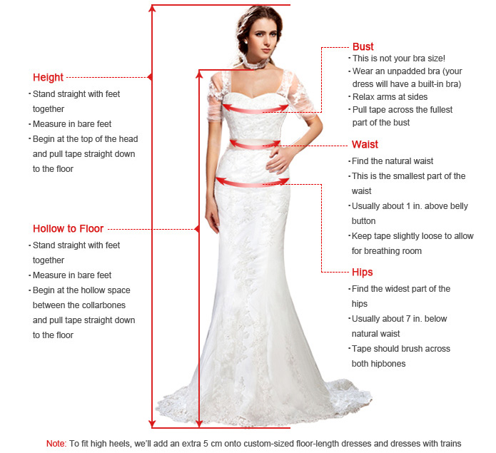 how to measure a wedding dress
