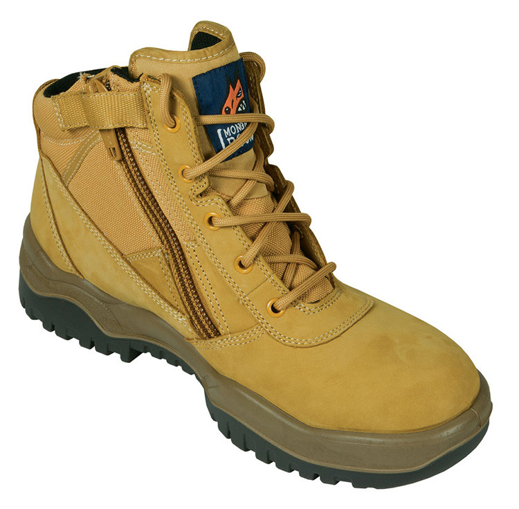 side zip safety toe work boots